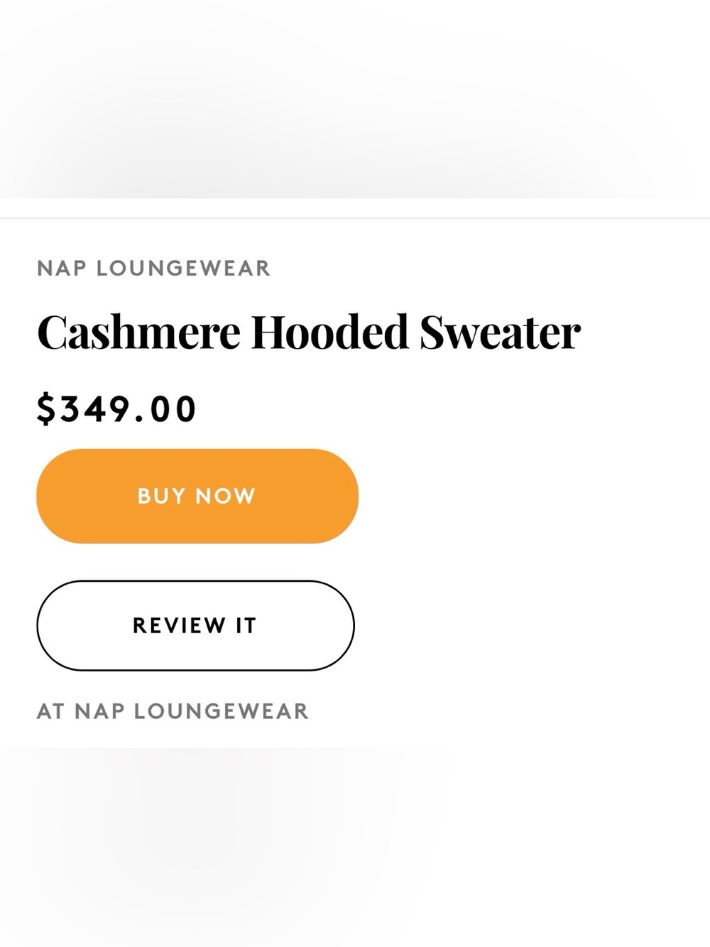 Nap 100% Cashmere Hooded Sweater Gray M - Picture 8 of 11